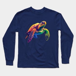 Psychedelic Sea Turtle Long Sleeve T-Shirt